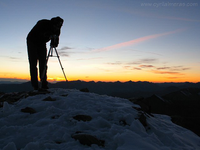 photographe au sommet
