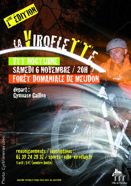 Affiche course VTT Nocturne Viroflay