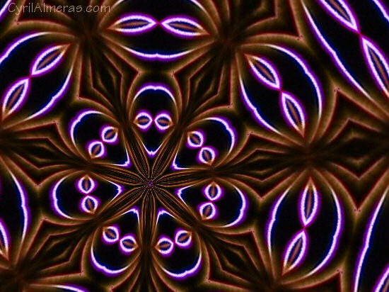 Kaleidoscope aliens violets