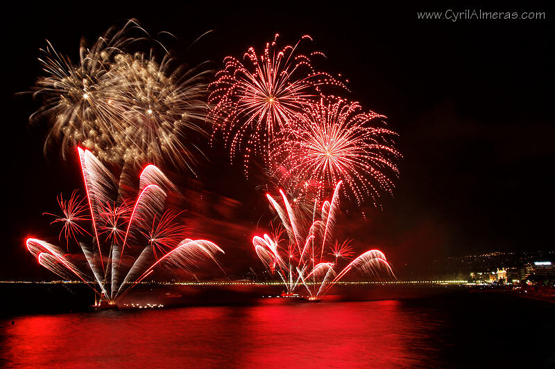 Feerie fireworks in Nice, French riviera, France