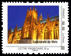 Timbre Poste Cathedrale de Metz